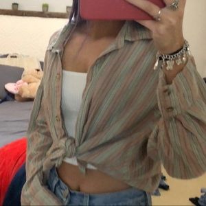 Button up Stripped Flannel